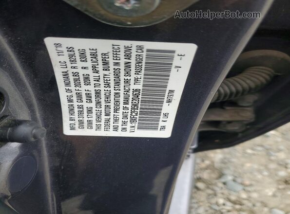 19XFC2F85KE204636 2019 HONDA CIVIC Gray 