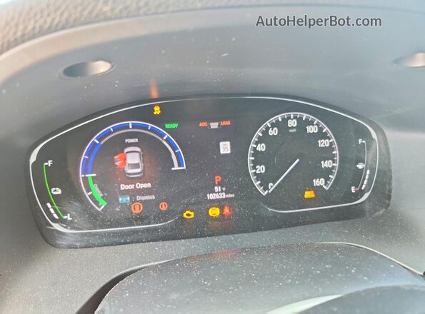 19XZE4F59ME001096 2021 HONDA INSIGHT Gray Vista del cuadro de instrumentos