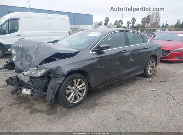 1C3CCCAB4GN106619 2016 CHRYSLER 200 Gray Առջևի ձախ երեք քառորդ տեսարան