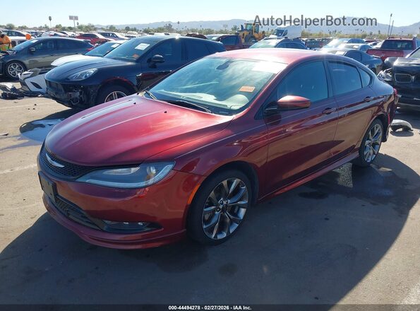 1C3CCCBG2GN130587 2016 CHRYSLER 200 Red წინა მარცხენა ხედი სამი მეოთხედიდან