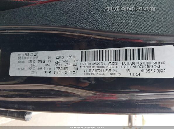 1C4BJWFG2JL810386 2018 JEEP WRANGLER Black Շարժիչի բաժամունքի տեսք