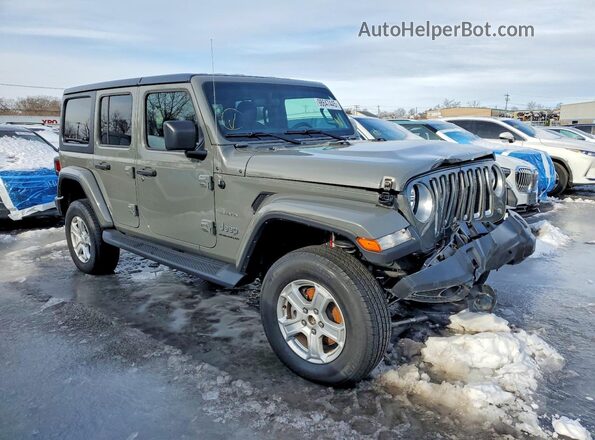 1C4HJXEG0PW618005 2023 JEEP WRANGLER Серый Передняя правая четверть