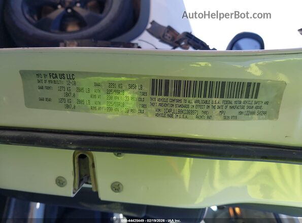 1C4PJLLB8KD369971 2019 JEEP CHEROKEE White Շարժիչի բաժամունքի տեսք