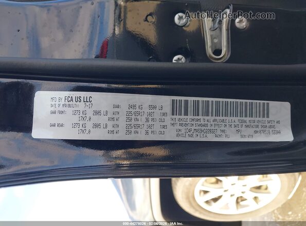 1C4PJMAS9HD228327 2017 JEEP CHEROKEE Black Engine compartment view