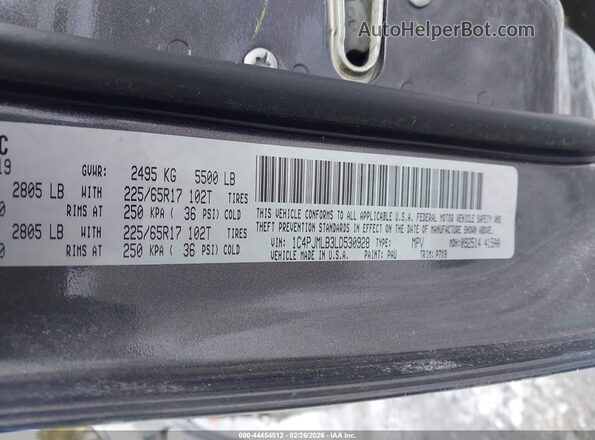 1C4PJMLB3LD530928 2020 JEEP CHEROKEE Gray Engine compartment view
