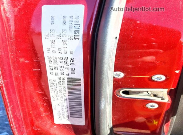 1C4PJMLX1KD124253 2019 JEEP CHEROKEE Red Вид наклейки з VIN-кодом