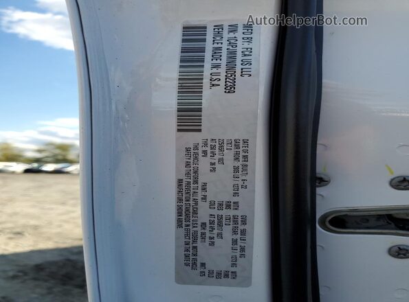 1C4PJMMN0ND522359 2022 JEEP CHEROKEE Белый Вид наклейки с VIN-кодом