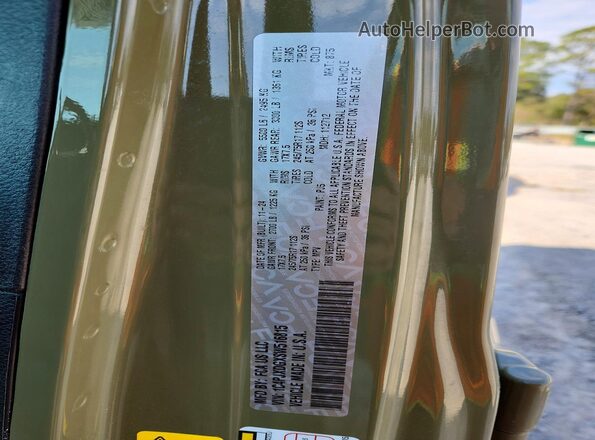 1C4PJXDGXSW516815 2025 JEEP WRANGLER Green Widok naklejki z numerem VIN