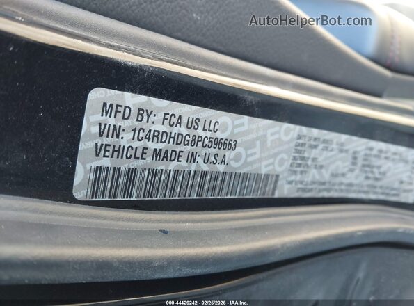 1C4RDHDG8PC596663 2023 DODGE DURANGO Black Widok komory silnika
