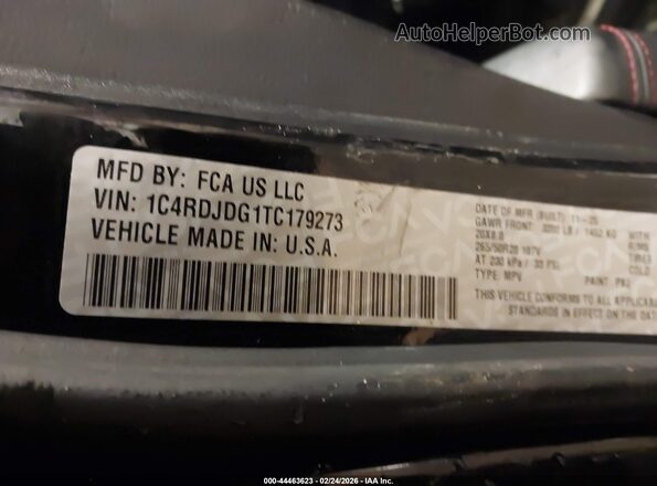 1C4RDJDG1TC179273 2026 DODGE DURANGO Black 