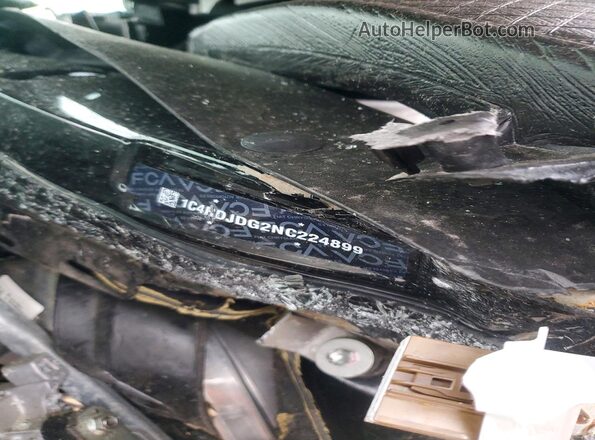 1C4RDJDG2NC224899 2022 DODGE DURANGO Черный Вид наклейки с VIN-кодом