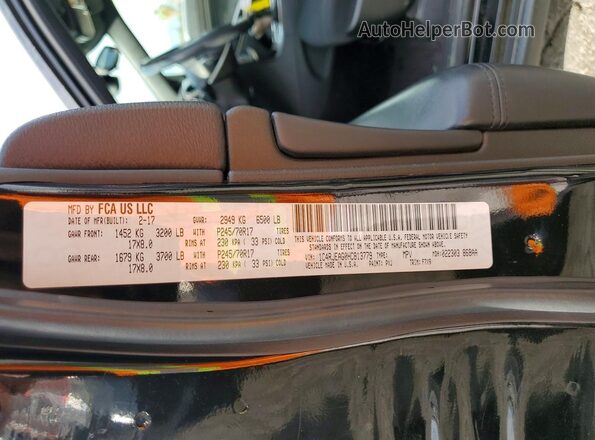 1C4RJEAG0HC813779 2017 JEEP GRAND Черный Вид наклейки с VIN-кодом