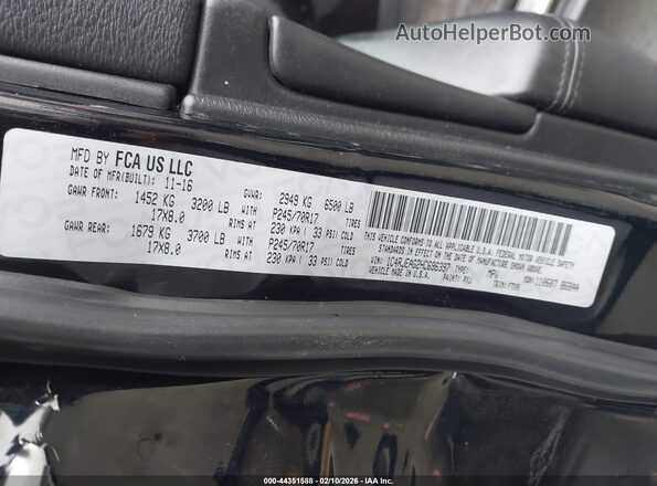 1C4RJEAG2HC696397 2017 JEEP GRAND CHEROKEE Черный Вид подкапотного пространства