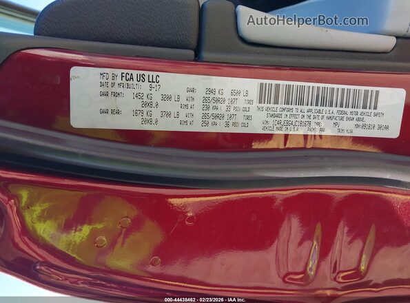 1C4RJEBG4JC181678 2018 JEEP GRAND CHEROKEE Red 