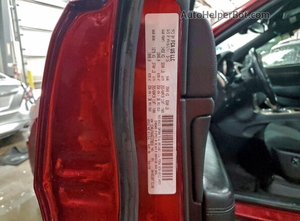 1C4RJFAG4GC378818 2016 JEEP GRAND Burgundy Vista de la etiqueta del VIN