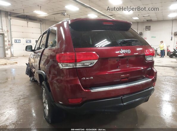 1C4RJFBG9GC339138 2016 JEEP GRAND CHEROKEE Maroon Задня ліва чверть