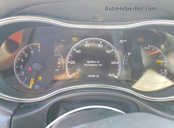 1C4RJFBGXJC208226 2018 JEEP GRAND Blue Vista del cuadro de instrumentos