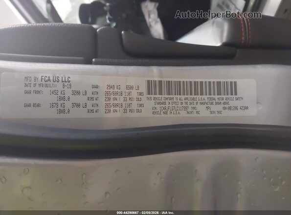 1C4RJFLG7LC117397 2020 JEEP GRAND CHEROKEE Silver Вид підкапотного простору