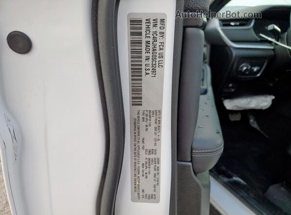 1C4RJHAG0SC324971 2025 JEEP GRAND White Панорамний вид салону 360°
