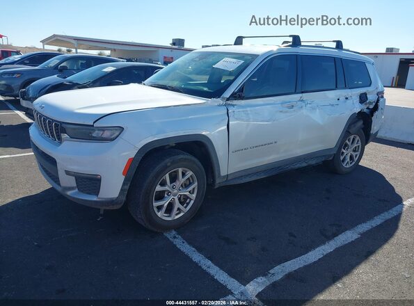 1C4RJKBG5M8135556 2021 JEEP GRAND CHEROKEE L White წინა მარცხენა ხედი სამი მეოთხედიდან