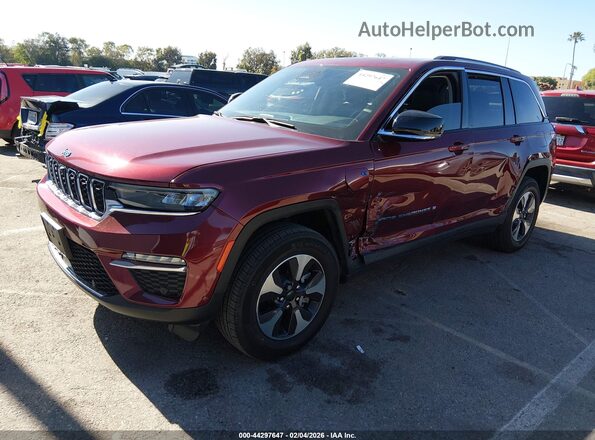 1C4RJYB69PC612131 2023 JEEP GRAND CHEROKEE 4XE Red წინა მარცხენა ხედი სამი მეოთხედიდან