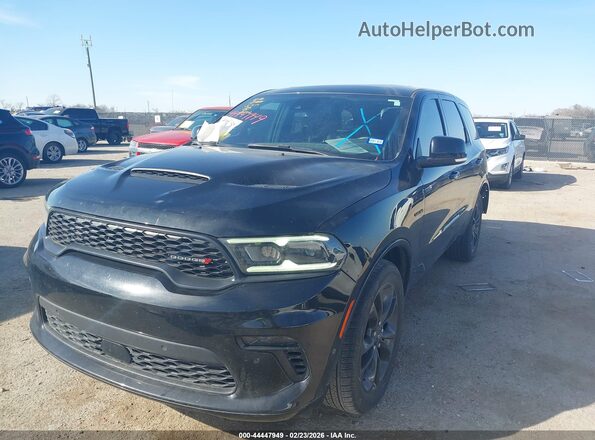 1C4SDHCT3NC197494 2022 DODGE DURANGO Black წინა მარცხენა ხედი სამი მეოთხედიდან