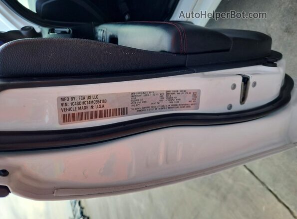 1C4SDHCT4MC554180 2021 DODGE DURANGO Белый 