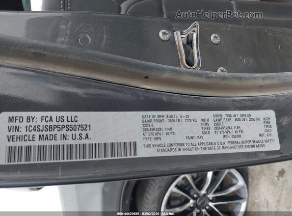1C4SJSBP5PS507521 2023 JEEP WAGONEER L Gray Engine compartment view
