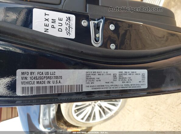 1C4SJSGP3RS170570 2024 JEEP GRAND WAGONEER L Blue Вид підкапотного простору