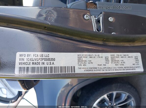 1C4SJVGP2PS505350 2023 JEEP GRAND WAGONEER Gray ძრავის განყოფილების ხედი