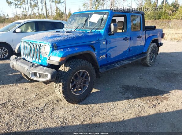 1C6HJTFGXML546564 2021 JEEP GLADIATOR Синий Передняя левая четверть