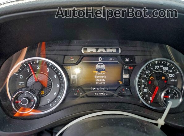 1C6SRFJTXRN168584 2024 RAM 1500 Gray Вид щитка приладів
