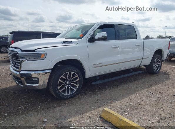 1C6SRFPP1SN579226 2025 RAM 1500 White წინა მარცხენა ხედი სამი მეოთხედიდან