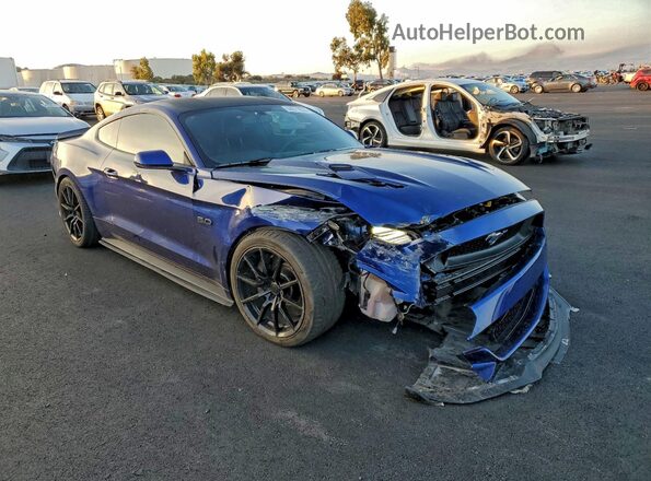 1FA6P8CF3G5279712 2016 FORD MUSTANG Синий Передняя правая четверть