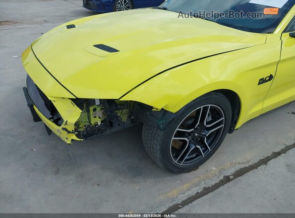 1FA6P8CF3M5116618 2021 FORD MUSTANG Желтый Вид спереди