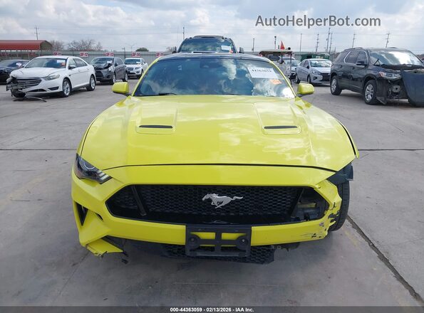 1FA6P8CF3M5116618 2021 FORD MUSTANG Желтый Вид задней части салона