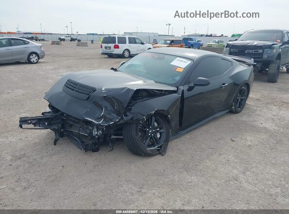 1FA6P8CF3R5426727 2024 FORD MUSTANG Black Առջևի ձախ երեք քառորդ տեսարան