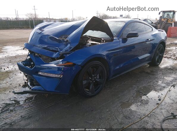 1FA6P8CF5N5145507 2022 FORD MUSTANG Blue Przód lewy
