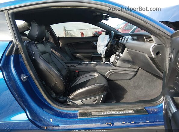 1FA6P8CF5N5145507 2022 FORD MUSTANG Blue Widok wnętrza z przodu
