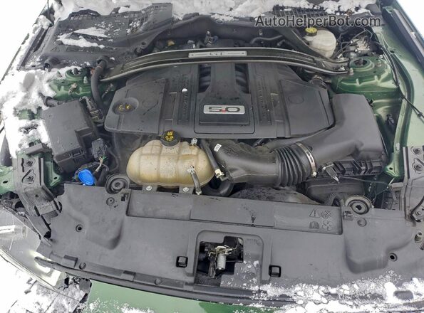 1FA6P8CF7N5134461 2022 FORD MUSTANG Зеленый Вид задней части салона