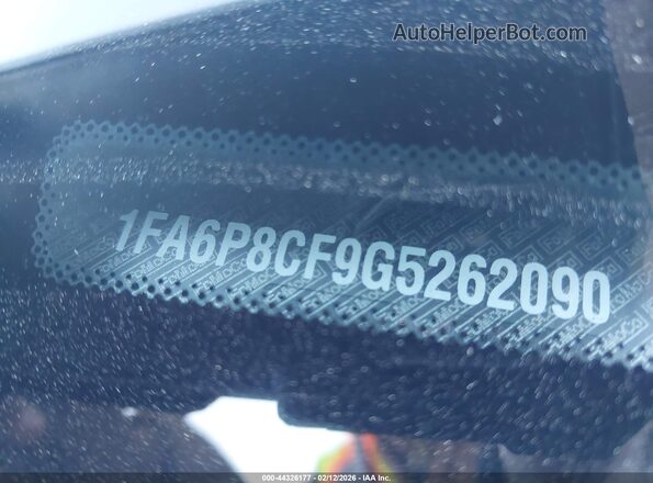 1FA6P8CF9G5262090 2016 FORD MUSTANG Черный Вид подкапотного пространства