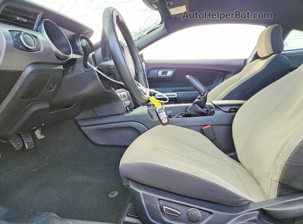 1FA6P8THXK5205052 2019 FORD MUSTANG Black Вид салону спереду