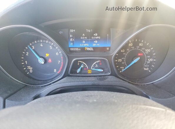 1FADP3F25HL251295 2017 FORD FOCUS White Vista del cuadro de instrumentos