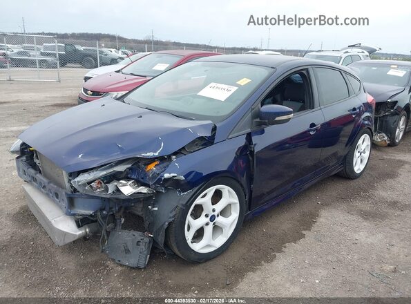 1FADP3L96HL339452 2017 FORD FOCUS ST Blue Առջևի ձախ երեք քառորդ տեսարան