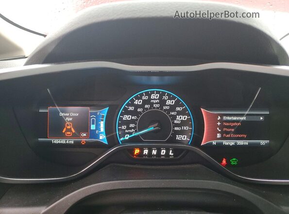 1FADP5CU4GL101954 2016 FORD C-MAX Red Вид щитка приладів