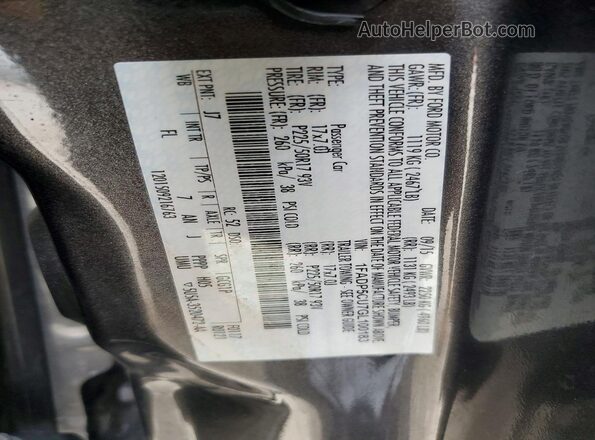1FADP5CU7GL100183 2016 FORD C-MAX Gray VIN კოდის სტიკერის ხედი