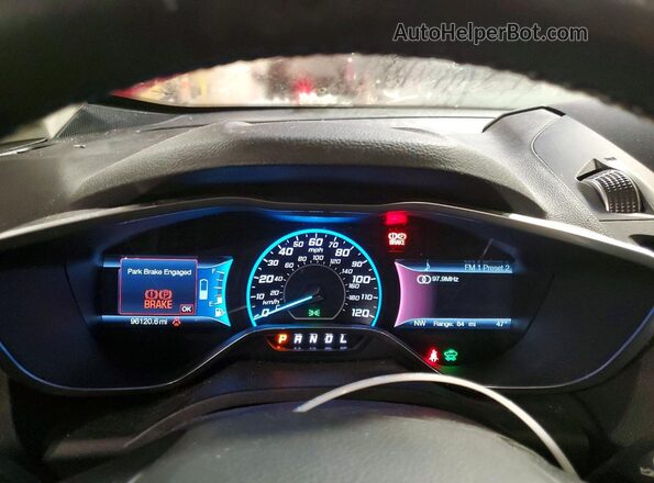 1FADP5FU3HL104714 2017 FORD C-MAX Maroon Widok zestawu wskaźników