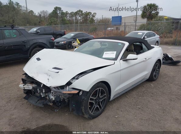 1FATP8UH6K5106522 2019 FORD MUSTANG White Widok wnętrza z tyłu
