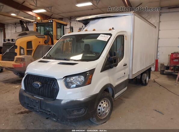 1FDBF6Z8XNKA40080 2022 FORD TRANSIT-350 White წინა მარცხენა ხედი სამი მეოთხედიდან