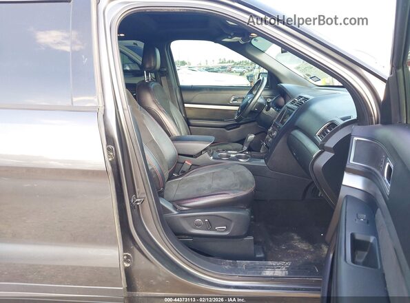 1FM5K7D84JGC69227 2018 FORD FORD EXPLORER Gray წინა სალონის ხედი